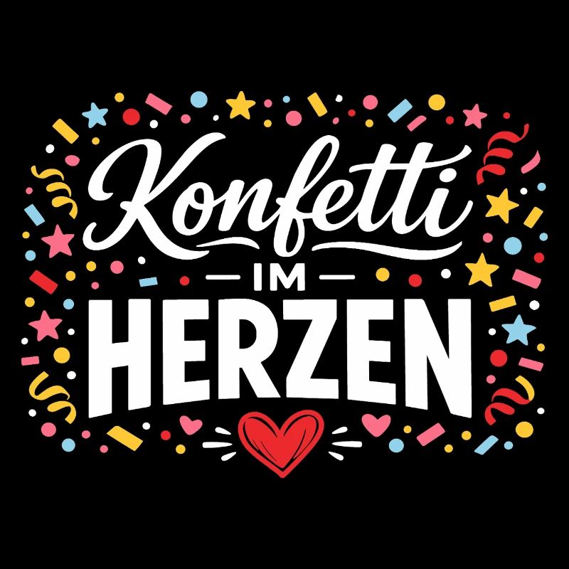 Konfetti im Herzen Alaaf Helau Kostüm