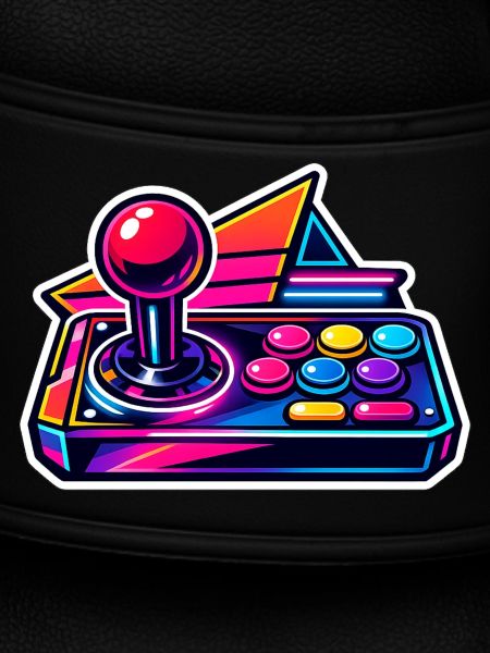 Neon Arcade Joystick Retro