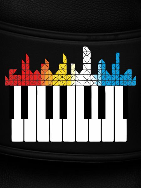 Klaviertasten Farbexplosion Musik