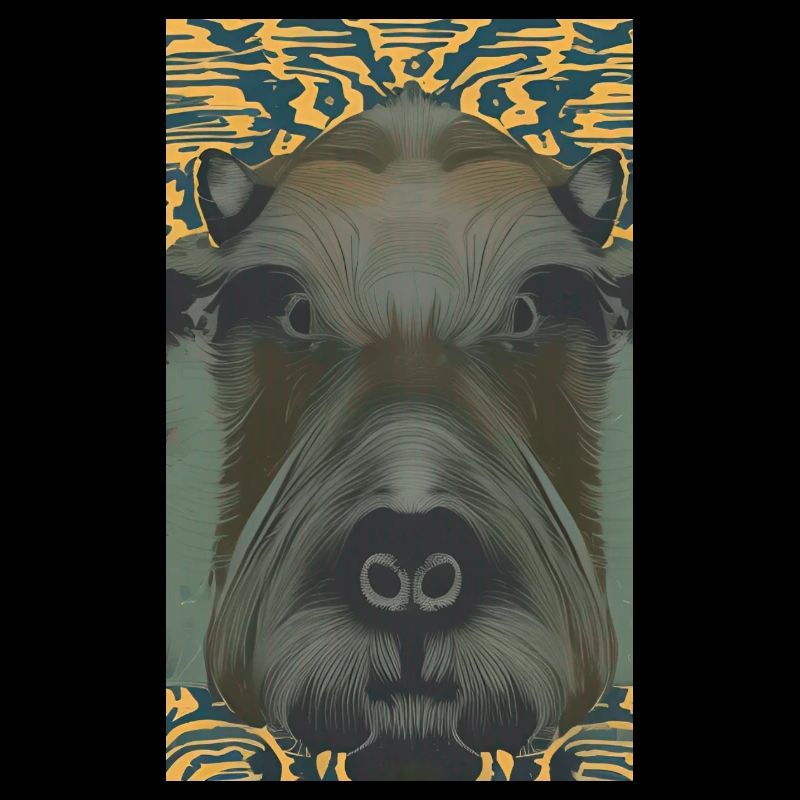 Portrait comique d’un capybara