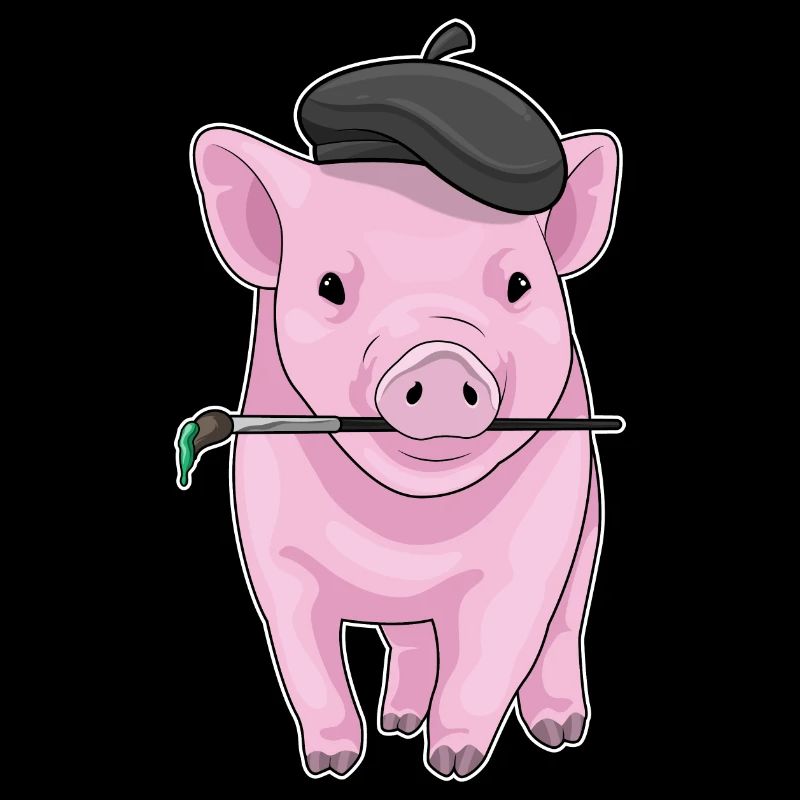 Schwein Maler Pinsel