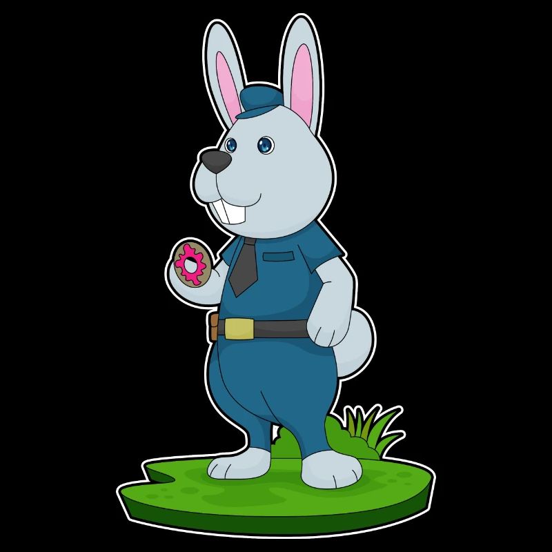 Bunny Policeman Donut Police