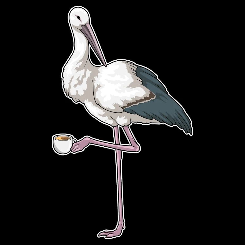 Stork cup of coffee