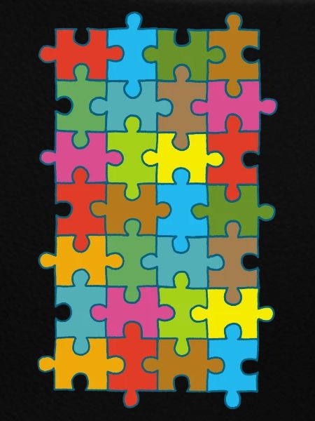 Mehrfarbiges Puzzle