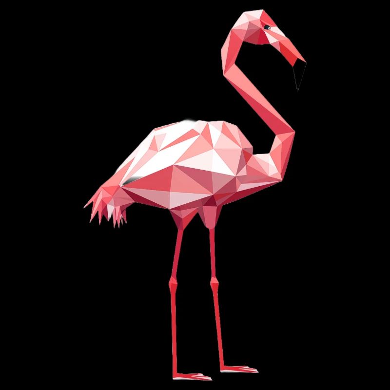 Flamingo im Geometrischen Stil