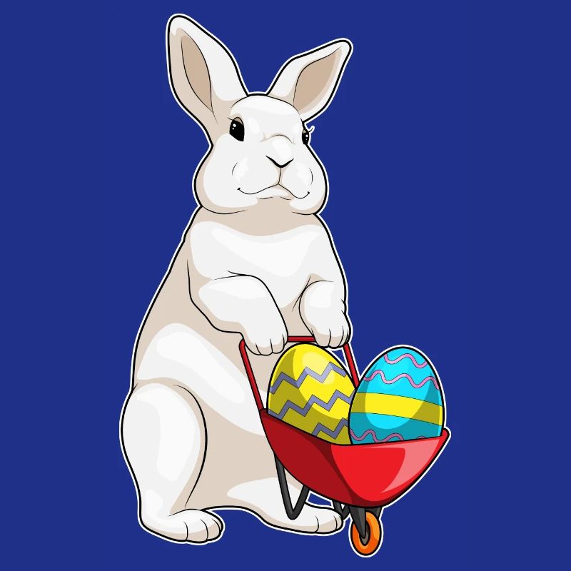 Bunny Easter Easter Eggs Cart
