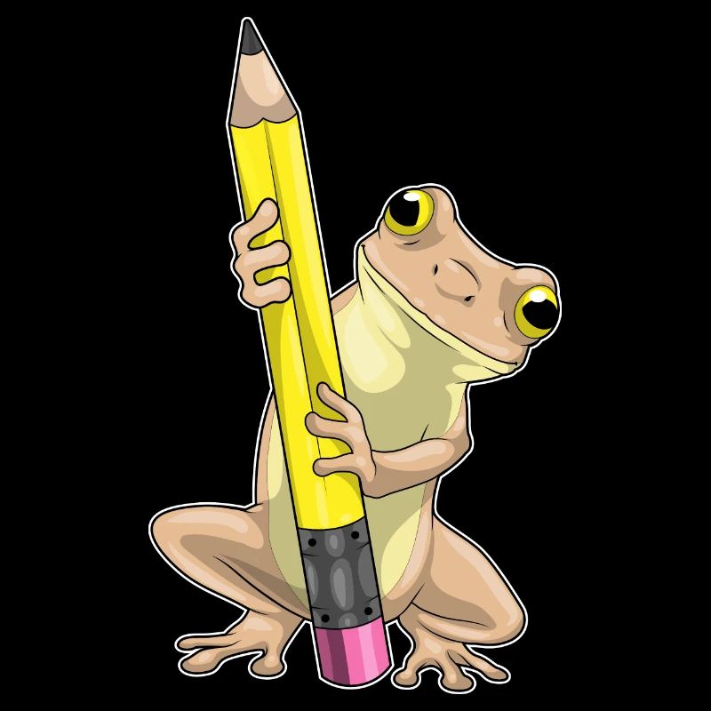 Grenouille élève crayon école