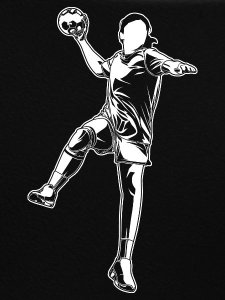 Weiblicher Handballer