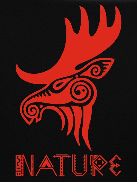 Rotes Elch-Tiertotem