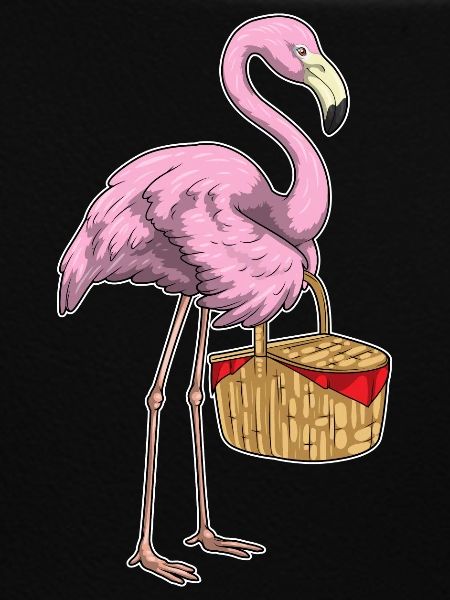 Flamingo Picknick Korb