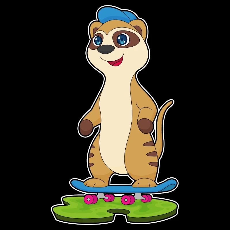 Erdmännchen Skater Skateboard