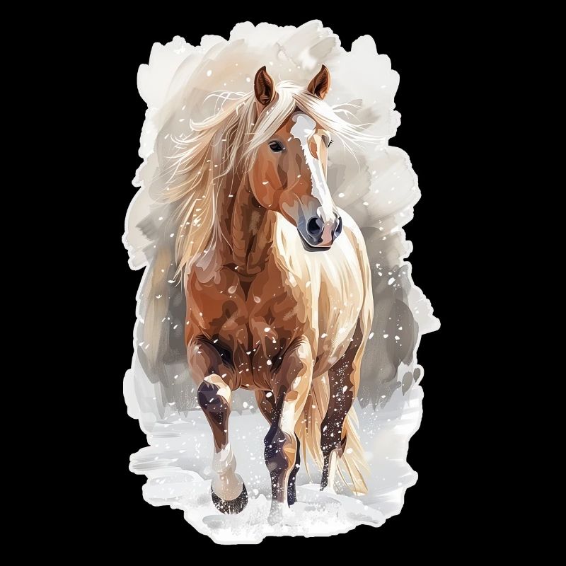 Cheval dans la neige