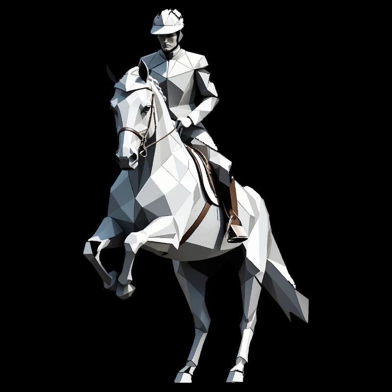 Low Poly Horse Rider - Ballet Design