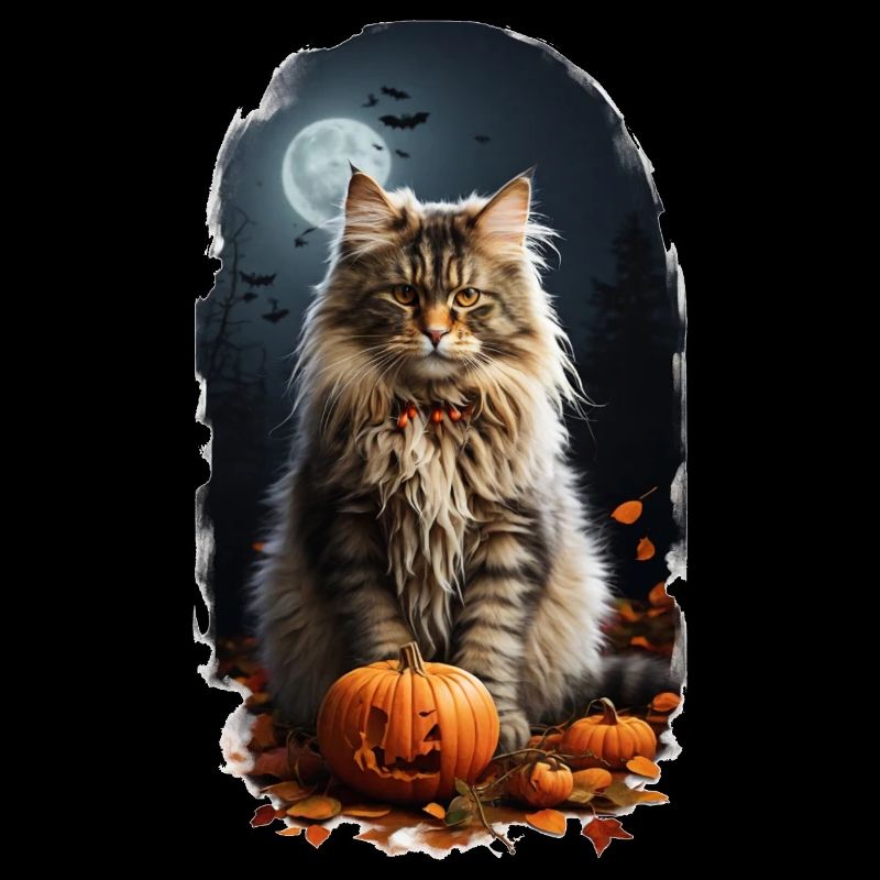 Chat des forêts norvégiennes Halloween