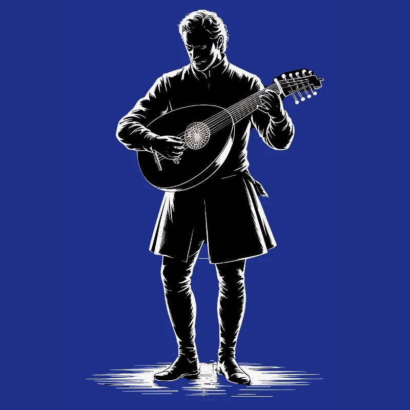 Barde médiéval avec luth