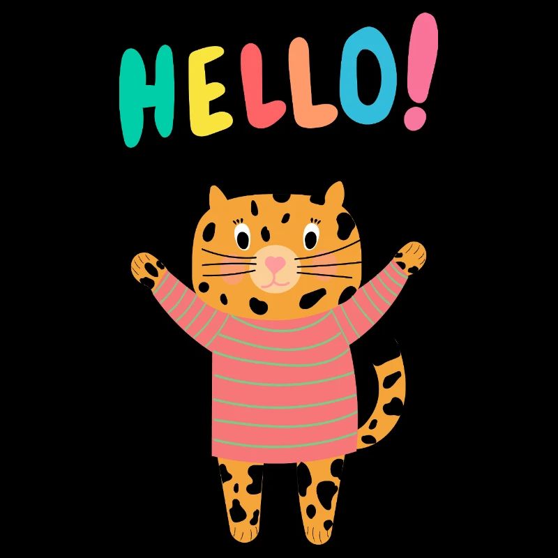 Tiger im Strickpulli sagt Hallo – wild & kuschelig