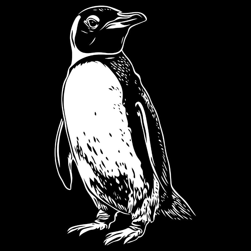 Weißer Pinguin Zeichnung