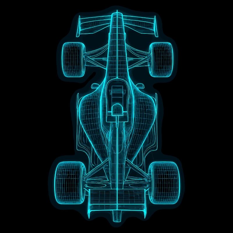 Futuristic Racing Car Design Blue