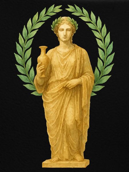 statue lorbeerkranz