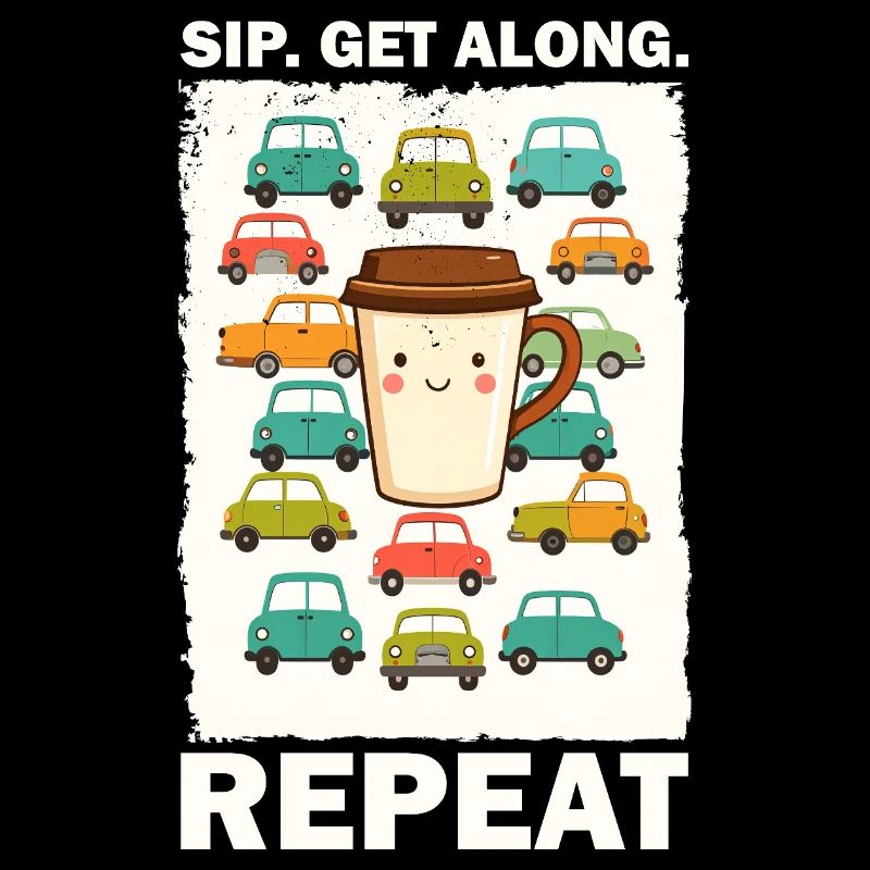 Verspielte Kaffeetasse mit Autos