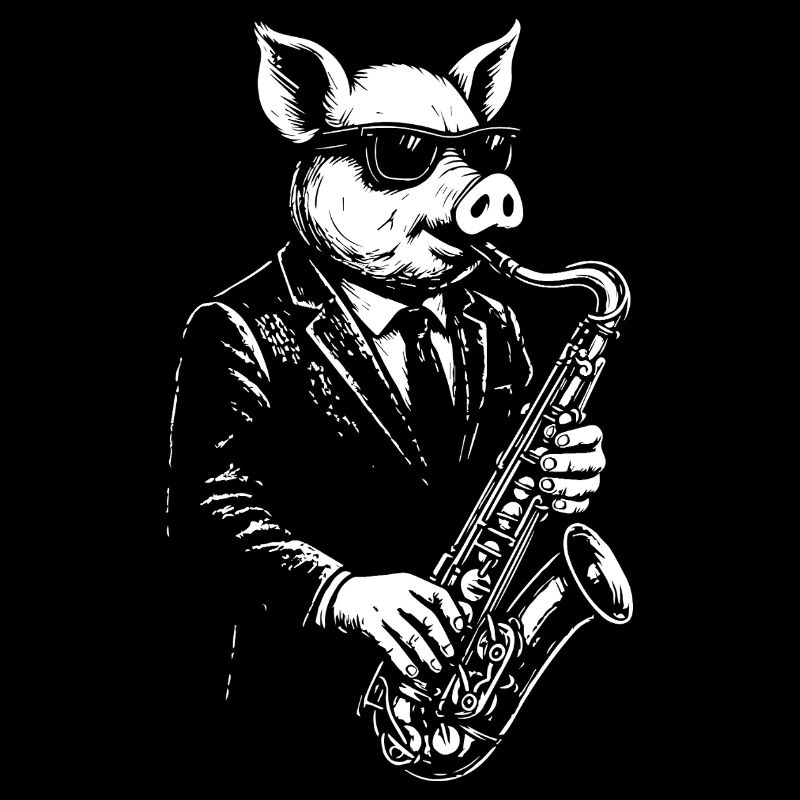 Pig Sax Maestro en costume