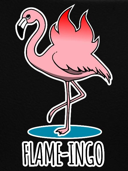 Flame-Ingo - ein flammender Flamingo