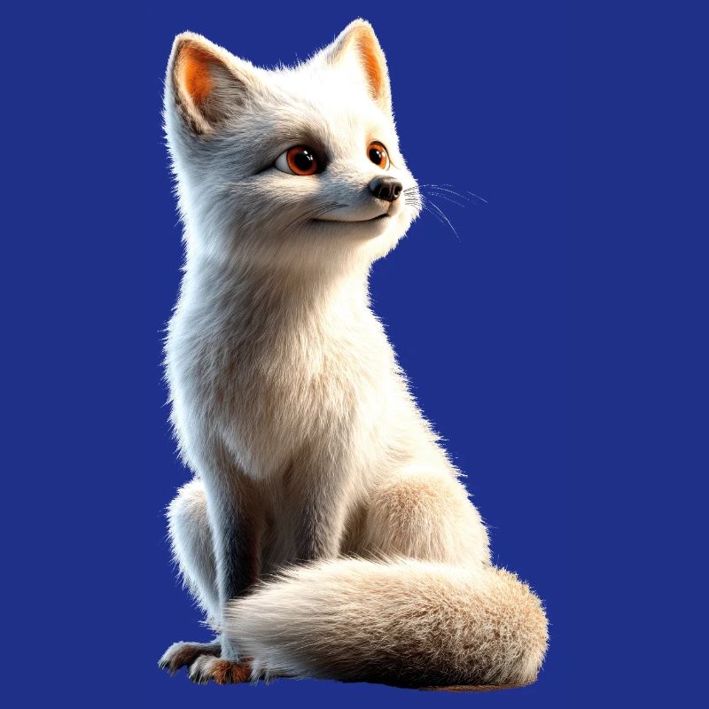 Polarfuchs Schneefuchs Eisfuchs Süßer Weißer Fuchs