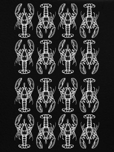 Lobster Glyph Repeating Pattern