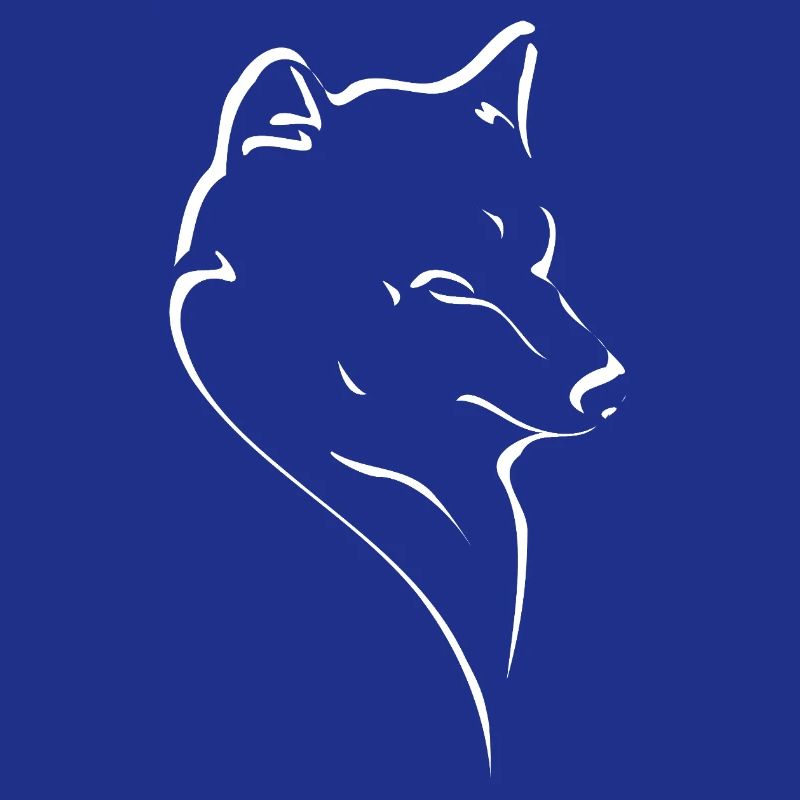 Wolf's Silhouette Line Art