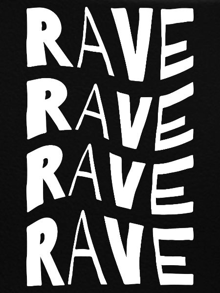 Rave Repeat Typografie