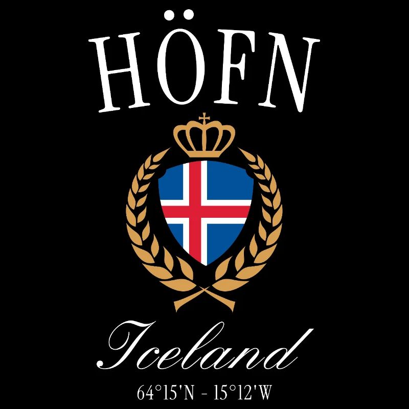 Höfn Island Wappen Krone – Reise Souvenir