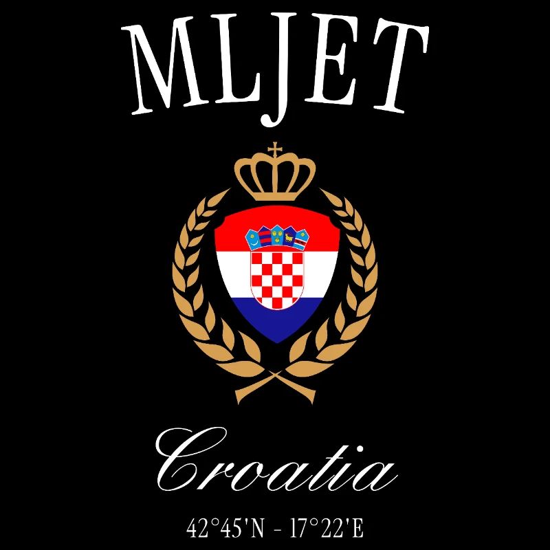 Mljet Kroatien Wappen Krone – Reise Souvenir