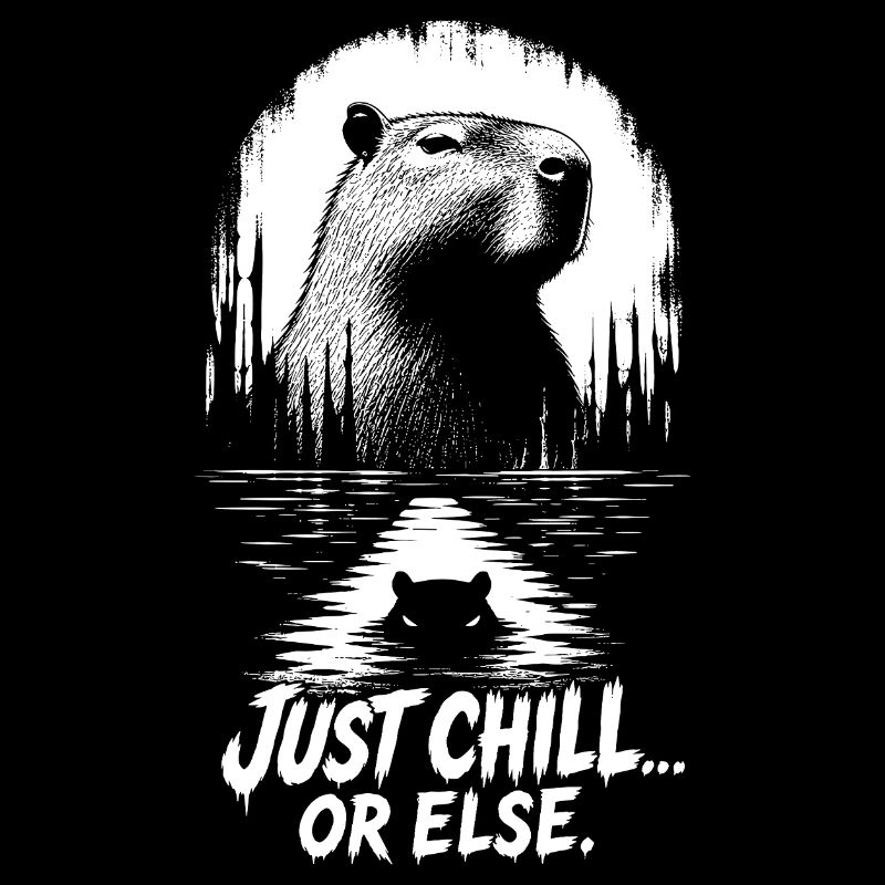 Just Chill Or Else Capybara