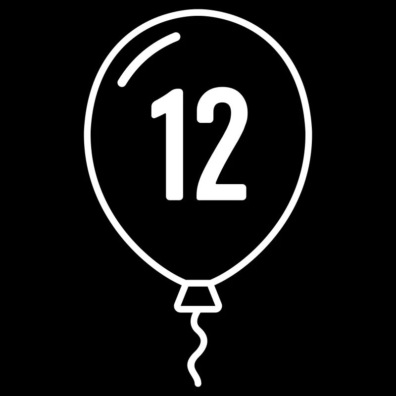 Ballon numéro 12 – Conception d’anniversaire et de fête