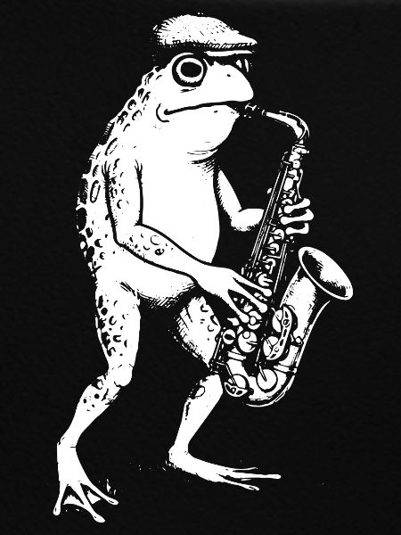 Jazzfrosch-Saxophonist