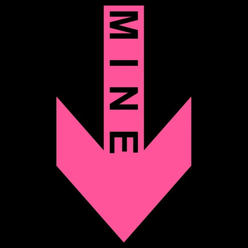 Mine flèche rose en bas