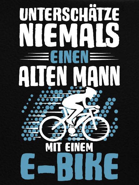 Alter Mann mit E-Bike