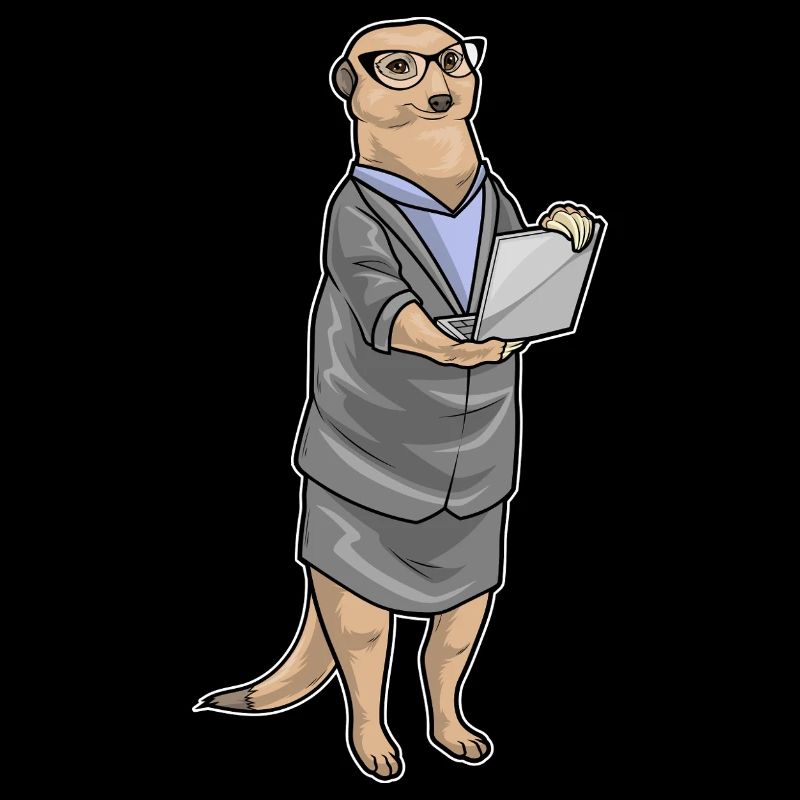 Ordinateur portable du secrétaire de suricate