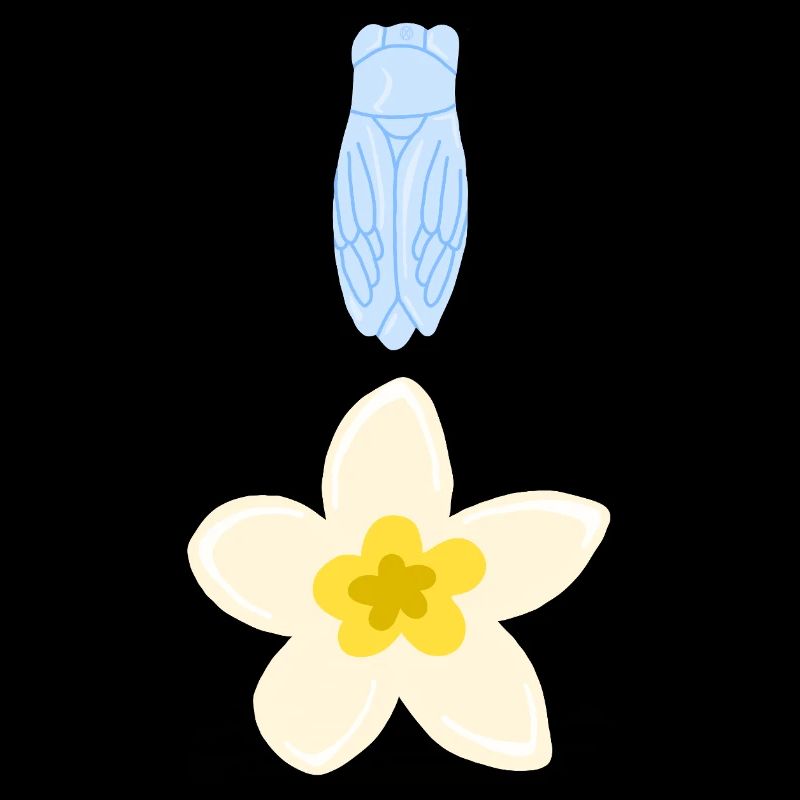 Cicada and Flower - Southern Summer Design
