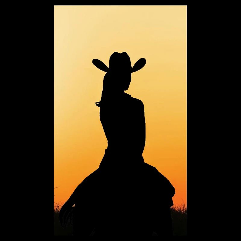 Western Rider Coucher de soleil