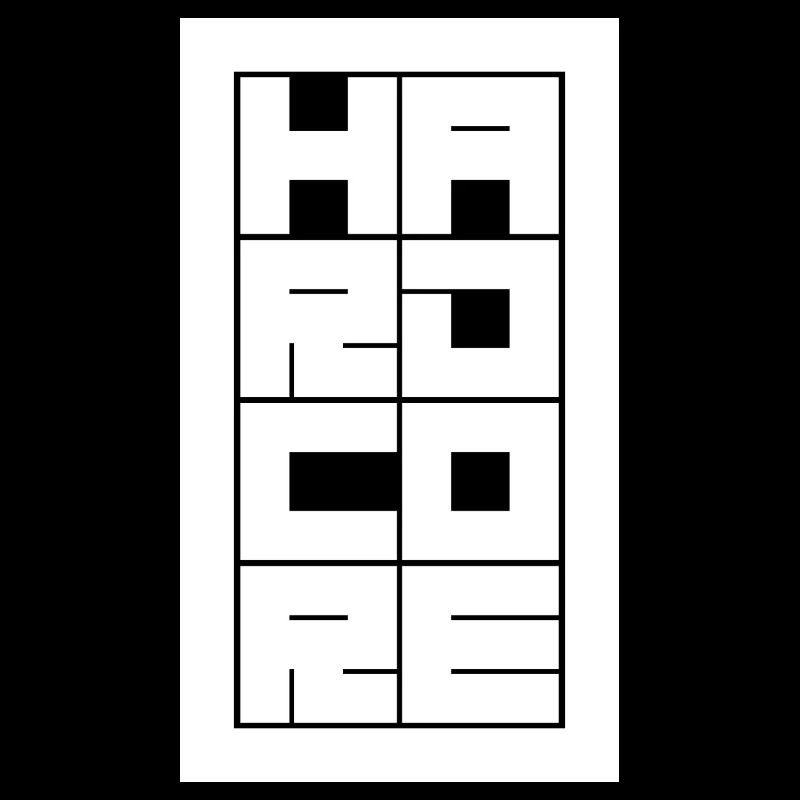 Logographe typographique hardcore audacieuse et blocée