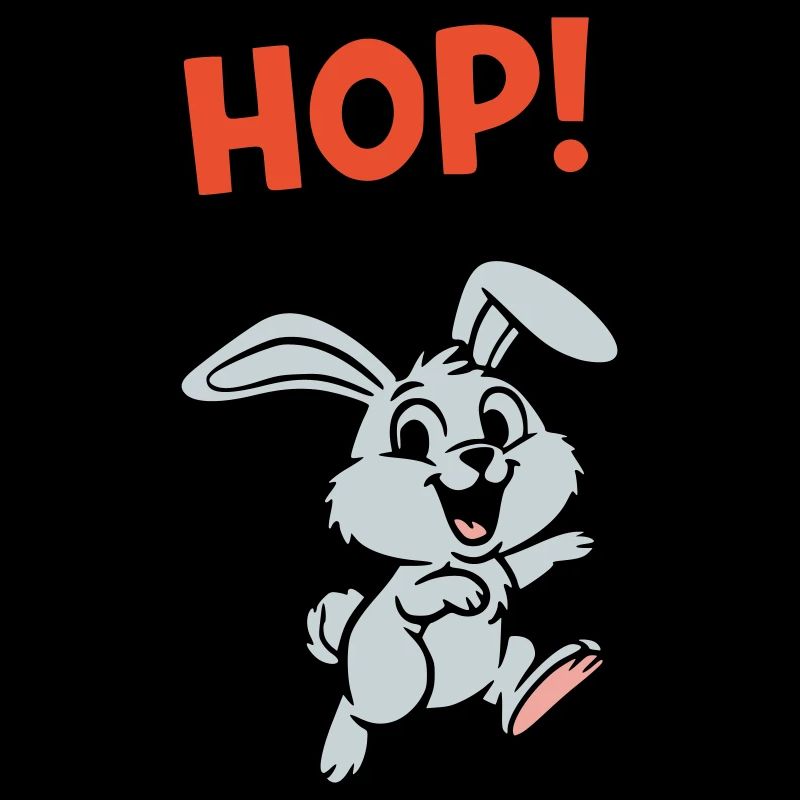 HOP ! Vecteur d’action comique Bunny Jumping