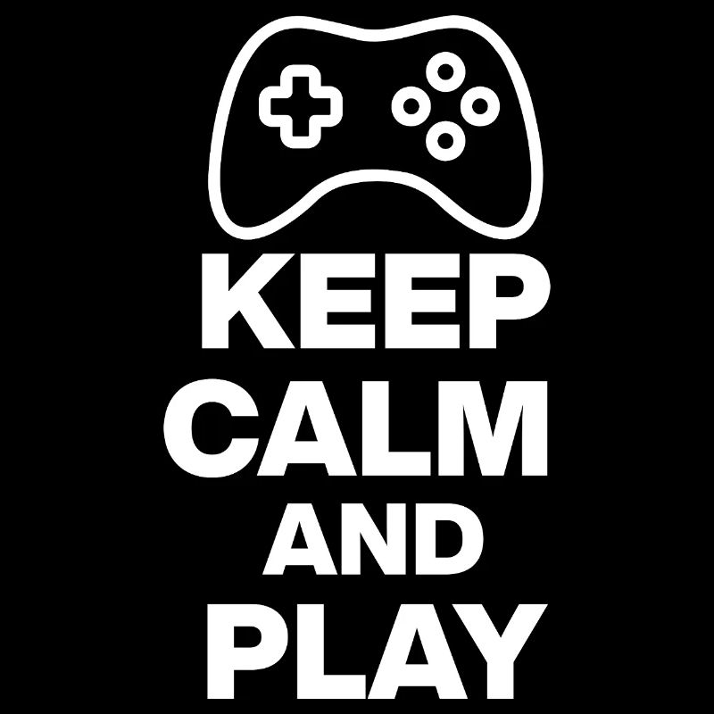 KEEP CALM AND PLAY! NERDLIFE ZOCKEN ONLINE white