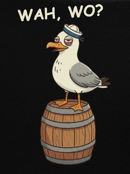 Betrunkene Möwe