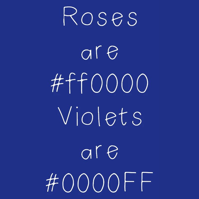 Blague sur le code couleur hexadécimal pour développeurs, codeurs et web...