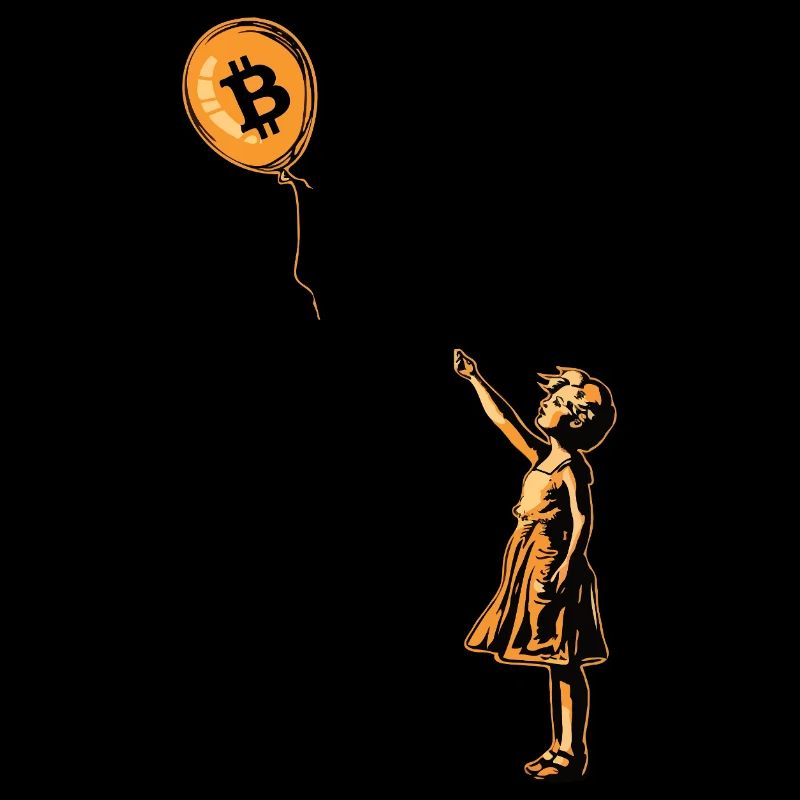 Fille Ballon Bitcoin