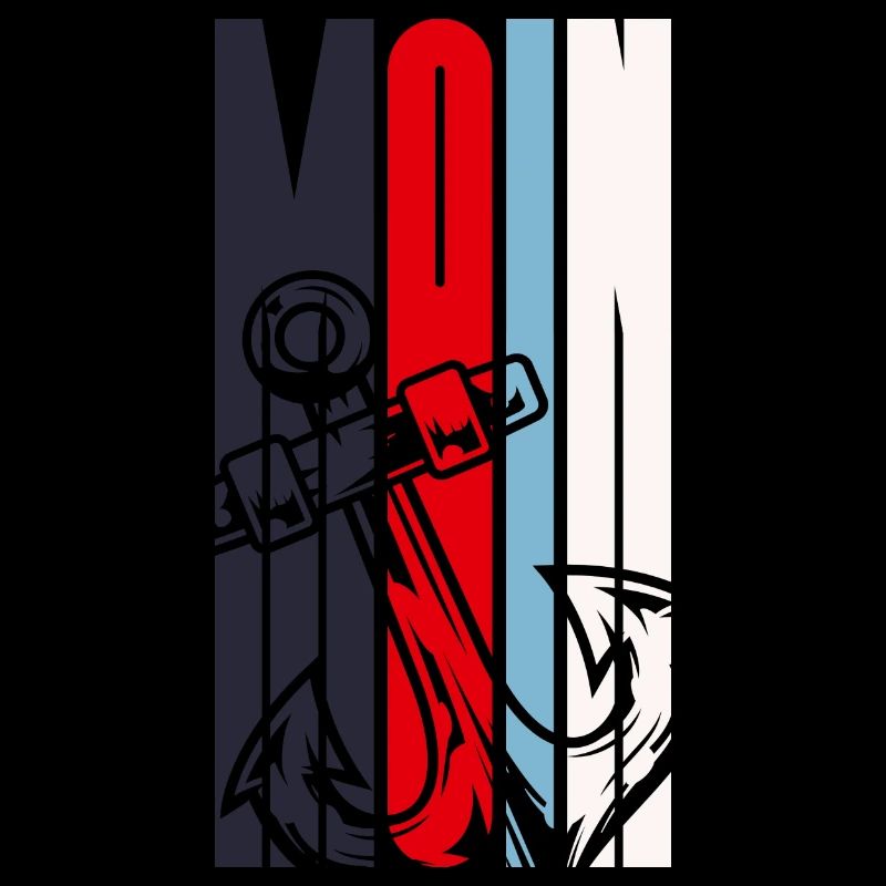 Moin with anchor in maritime colours