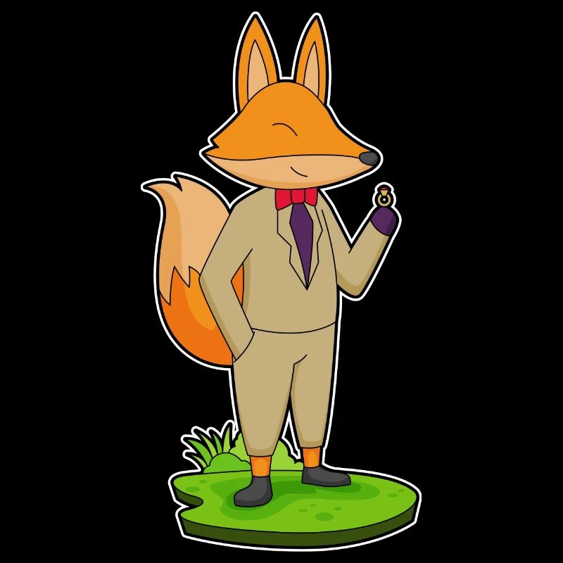 Fox Groom Ring Mariage