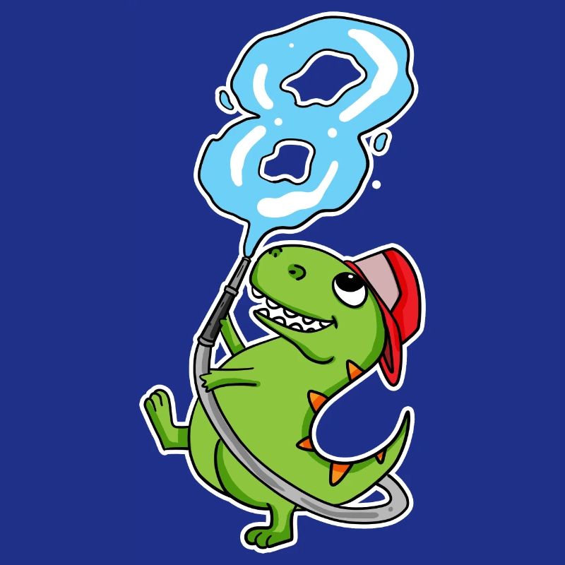 8th Birthday Dinosaur Firefighter Gift