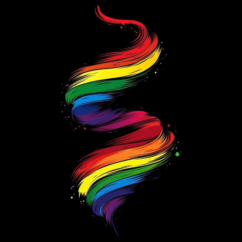 Abstraktes Regenbogen Pride Tornado Design - Lebendig